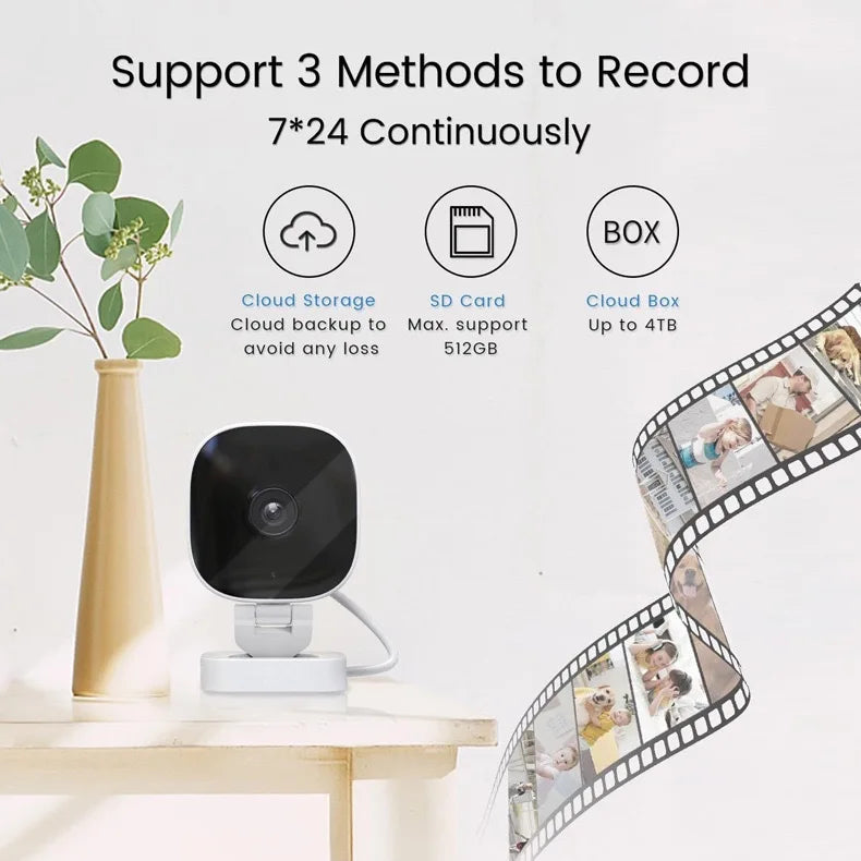 Indoor 4K Security Camera Two Way Audio Talk 2.4G WiFi Webcam Smart Home 8MP Video Surveillance Motion Detection IR Night Vision