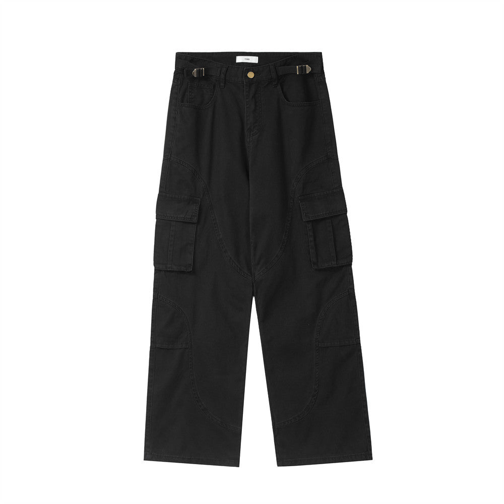 straight wide-leg pants