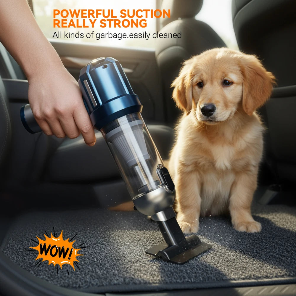 Portable High-Pressure Car Vacuum Cleaner & Air Blower, Cordless