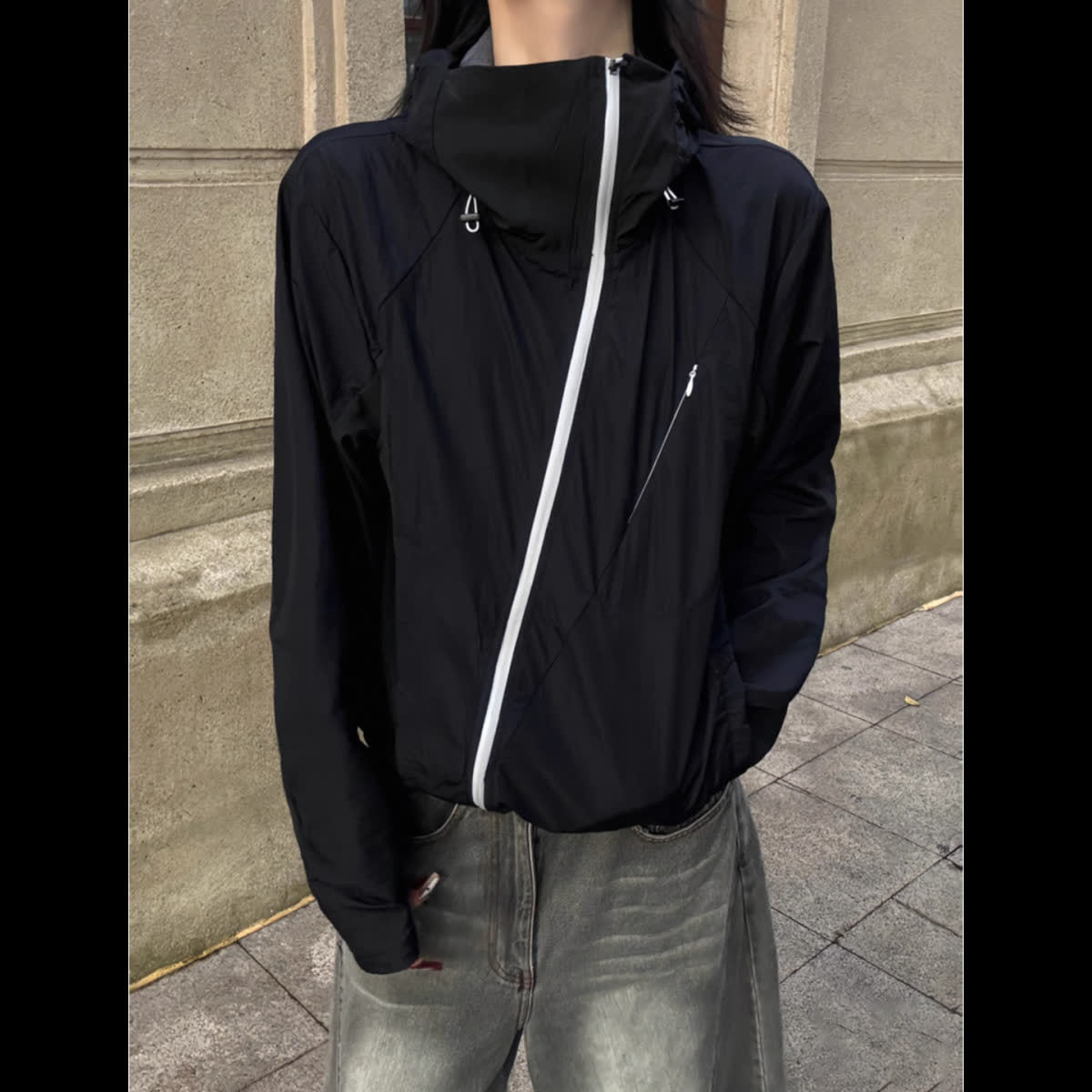 Side Zipper Splicing Sun Protection Jacket for Men
