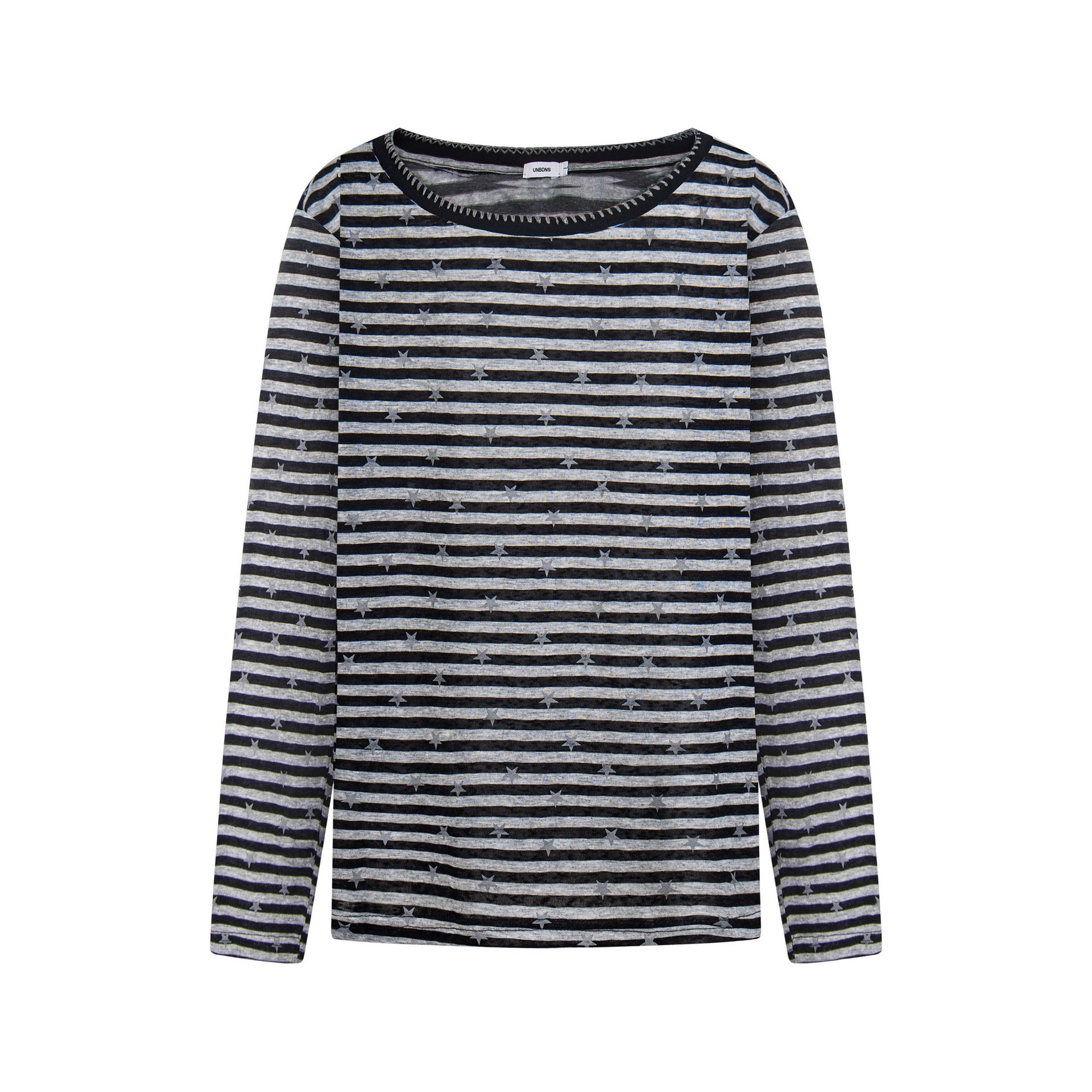 Color-Blocked Stripe Hoodie Loose Long Sleeve Top