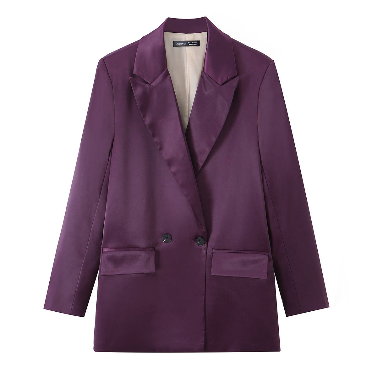 Elegant satin soft touch suit jacket