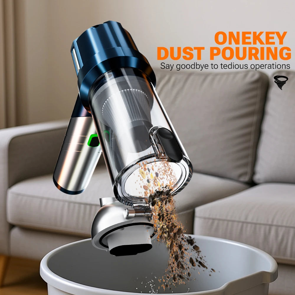 Portable High-Pressure Car Vacuum Cleaner & Air Blower, Cordless