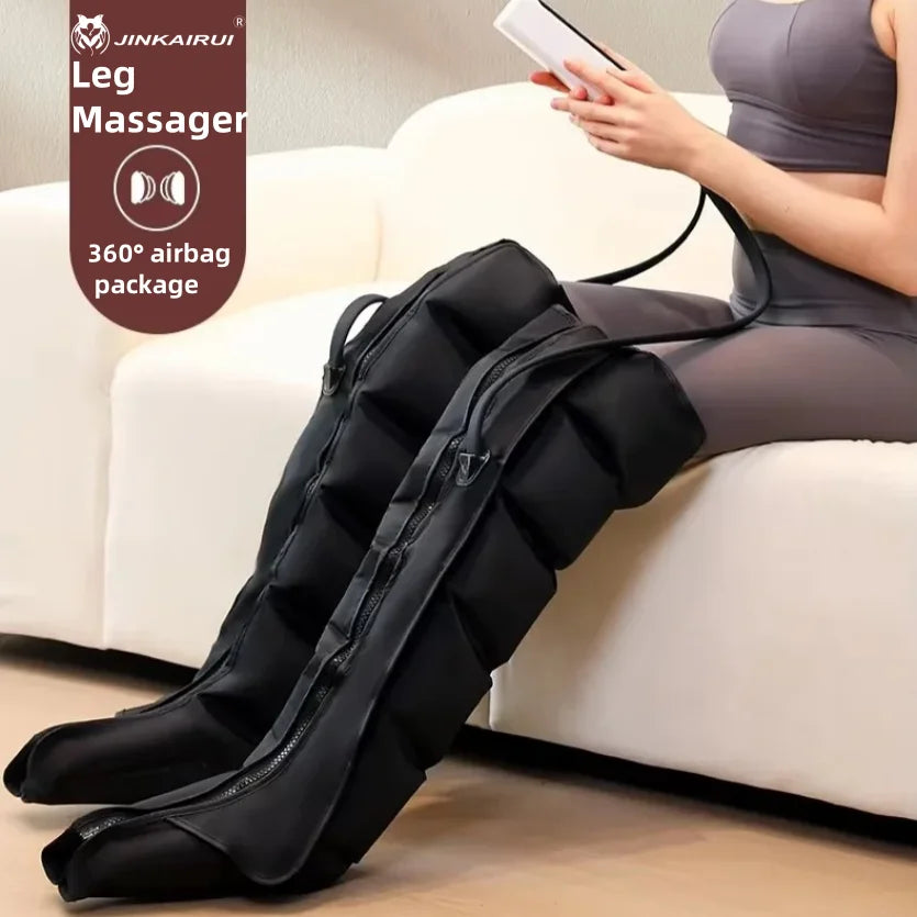 Pneumatic Leg & Calf Massager with Heat – Air Compression Wraps