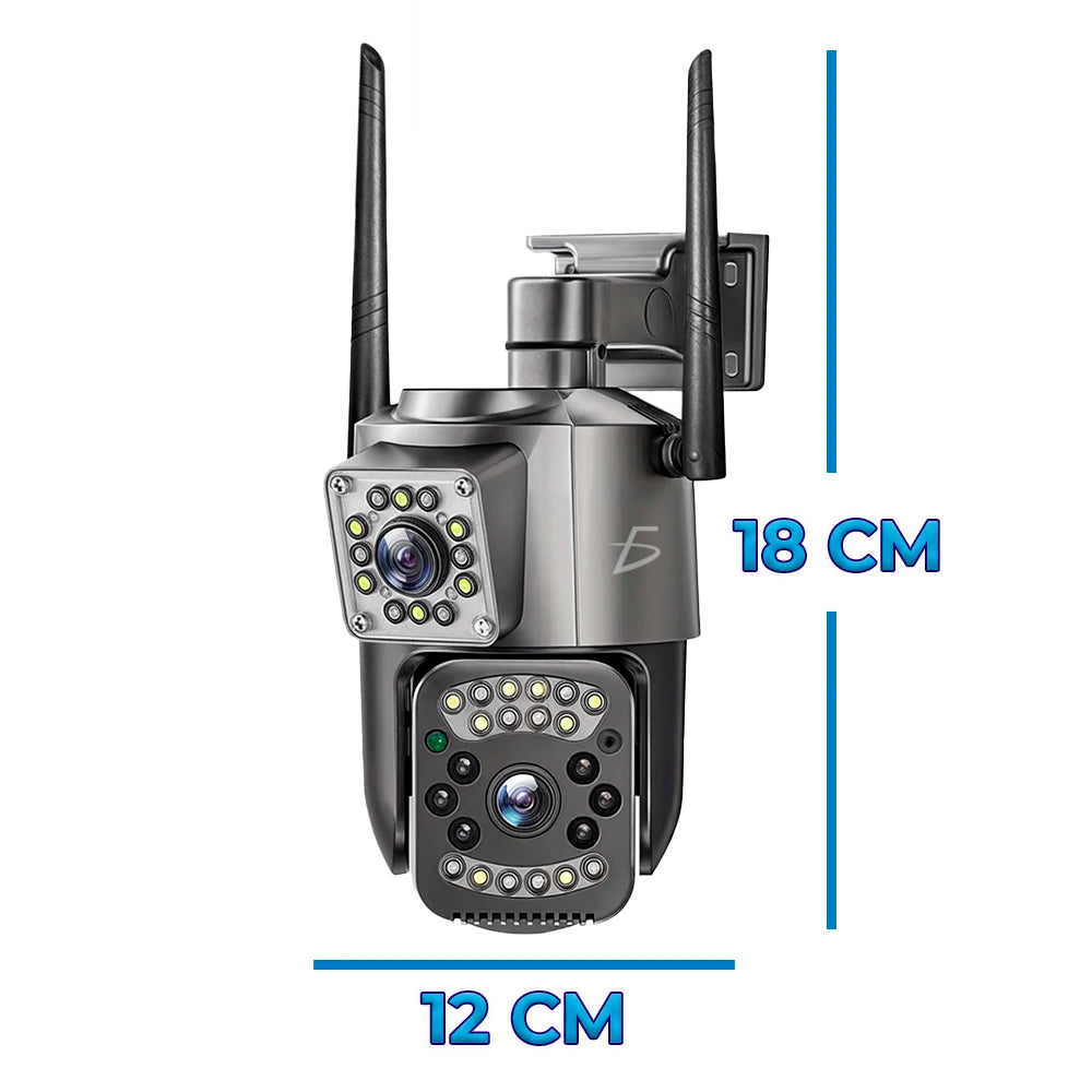 4 Megapixel IP66 Waterproof Security Camera Dual CMOS Sensor H.264 Compression Cloud/Micro SD Storage for Outdoor Surveillance