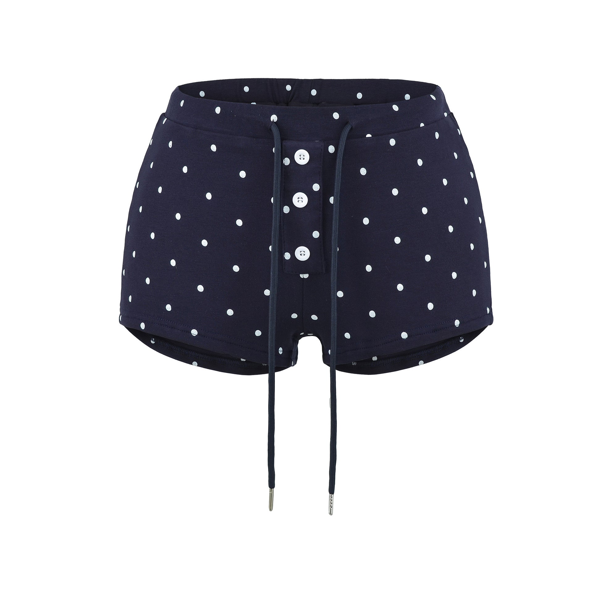 Fitted Crew Neck Short Sleeve T-Shirt and High-Waisted Shorts Set for Women