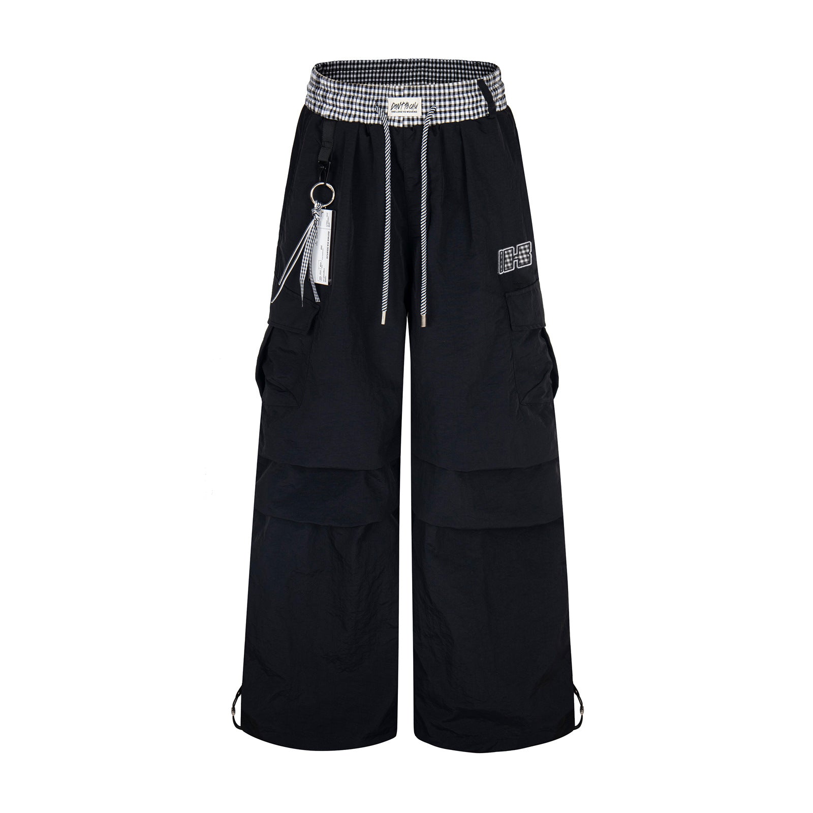 Embroidered wide leg pants