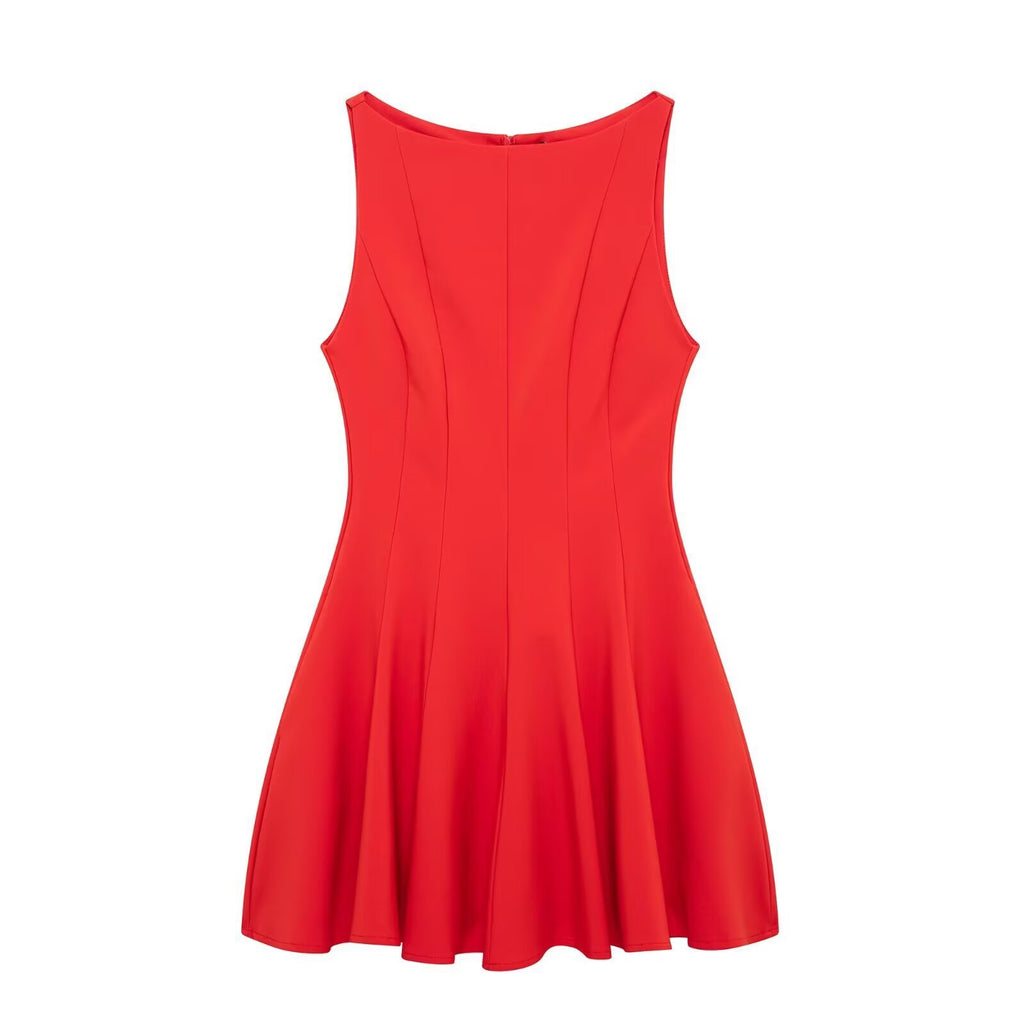 Pure Desire Wind Wide Swing Short Sleeveless Dress