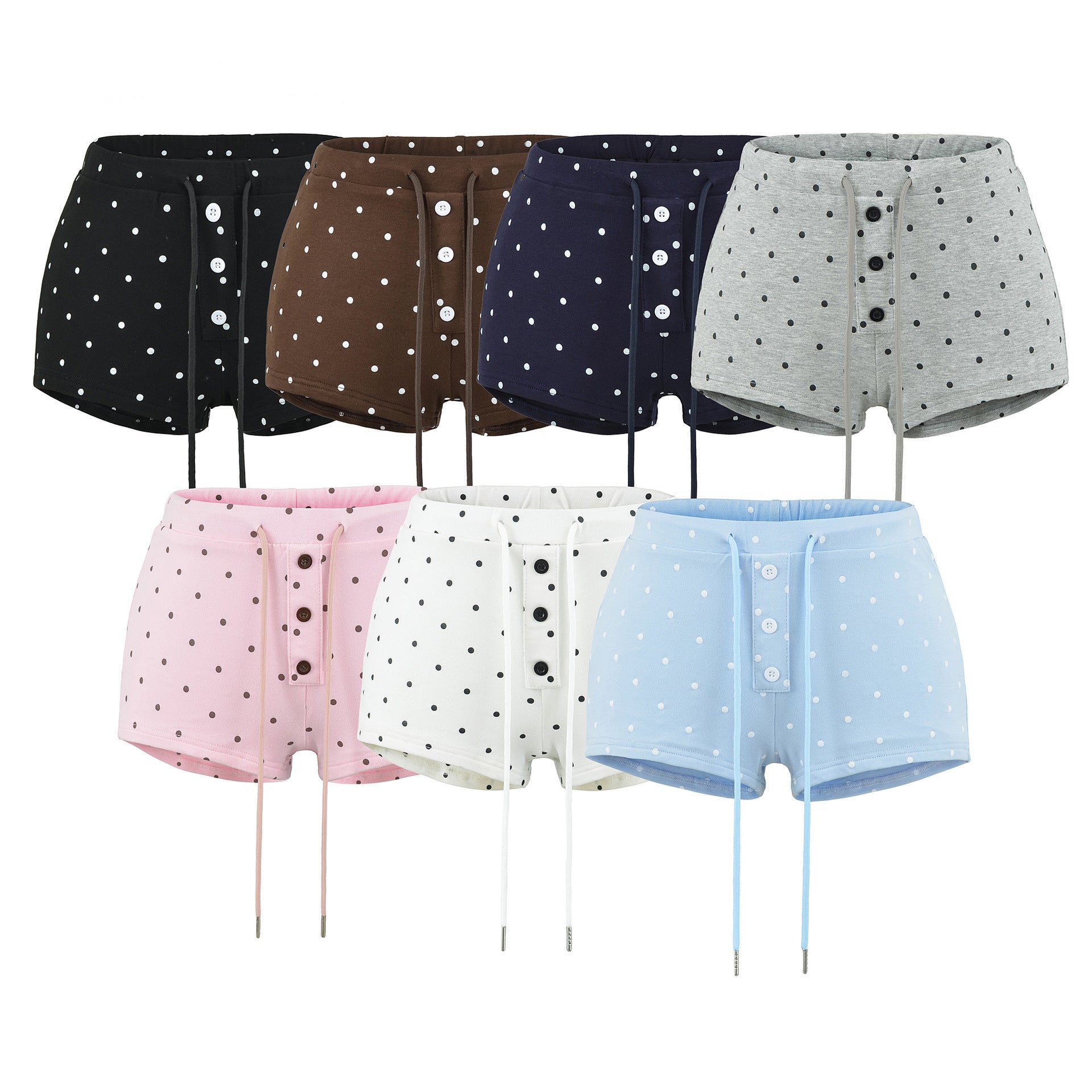 Fitted Crew Neck Short Sleeve T-Shirt and High-Waisted Shorts Set for Women