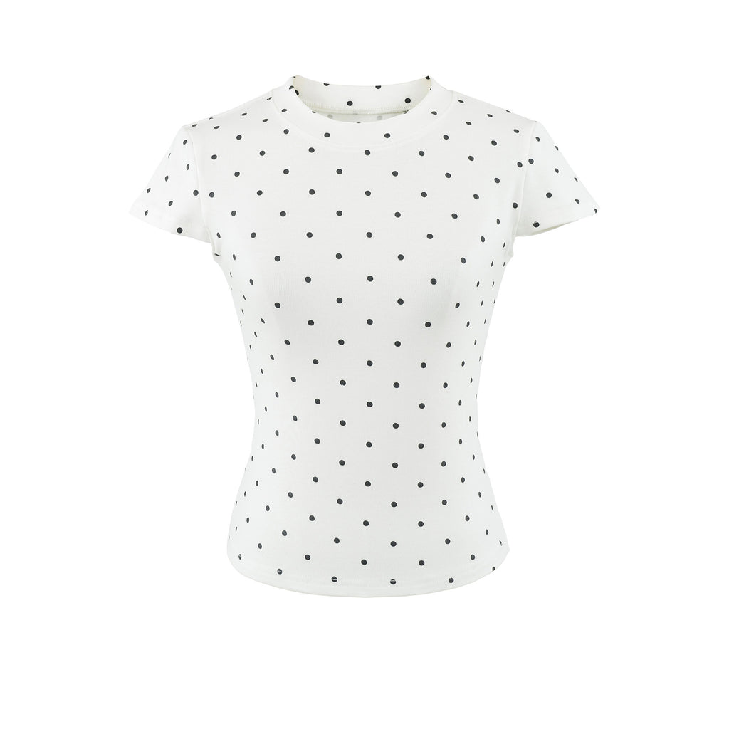 Fitted Crew Neck Short Sleeve T-Shirt and High-Waisted Shorts Set for Women