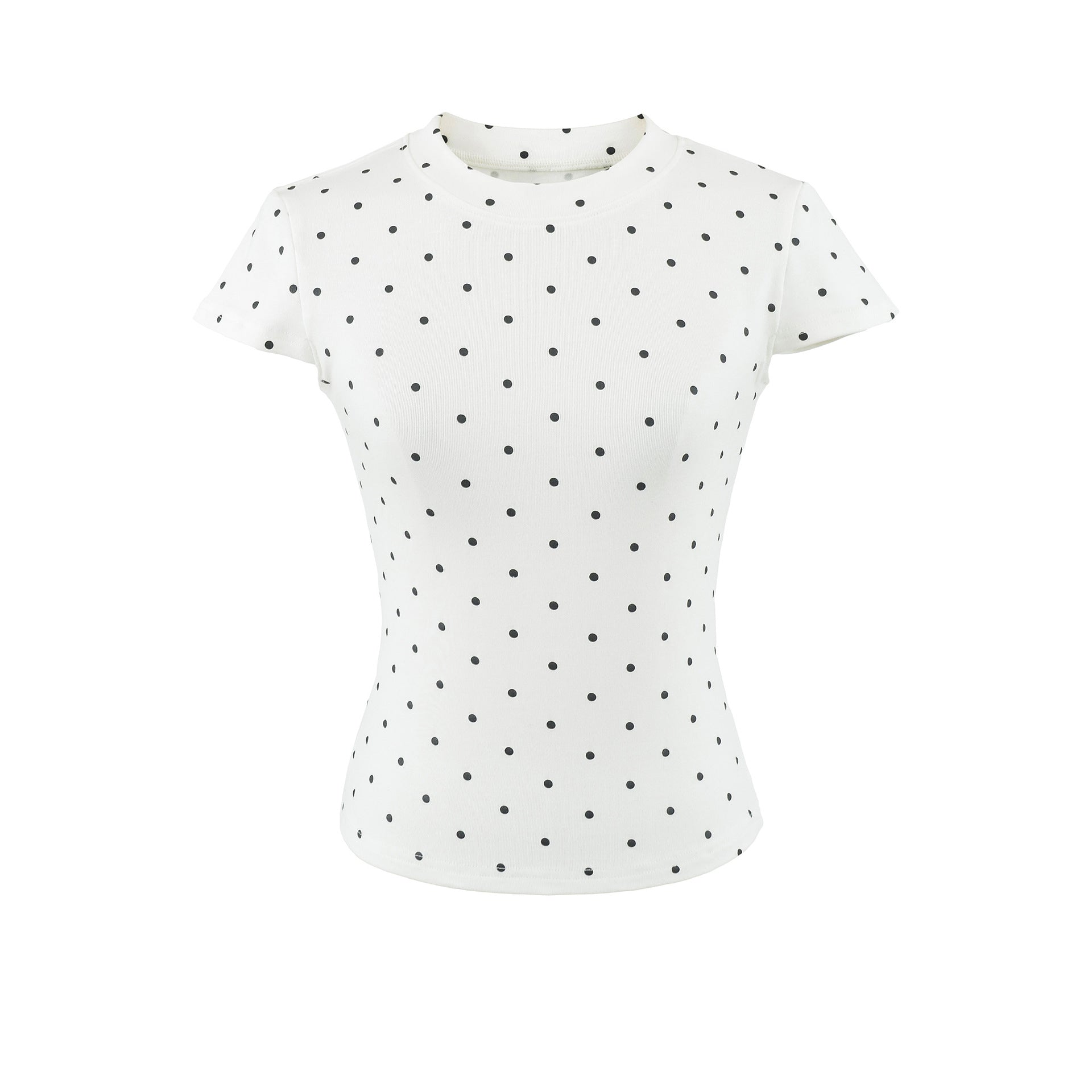 Fitted Crew Neck Short Sleeve T-Shirt and High-Waisted Shorts Set for Women