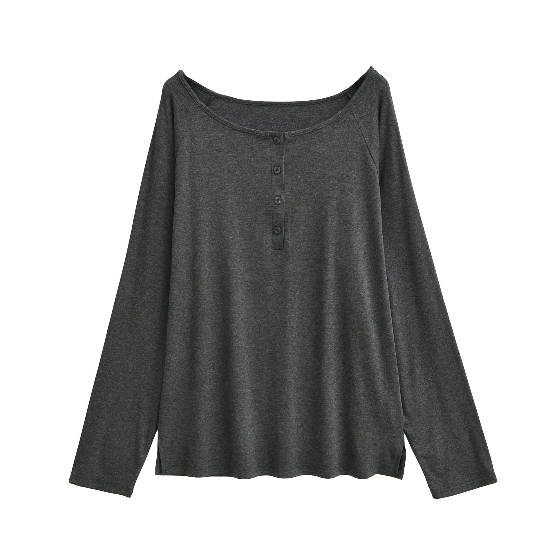 Henley Neck Sun Protection Long Sleeve T-Shirt for Women Casual Versatile