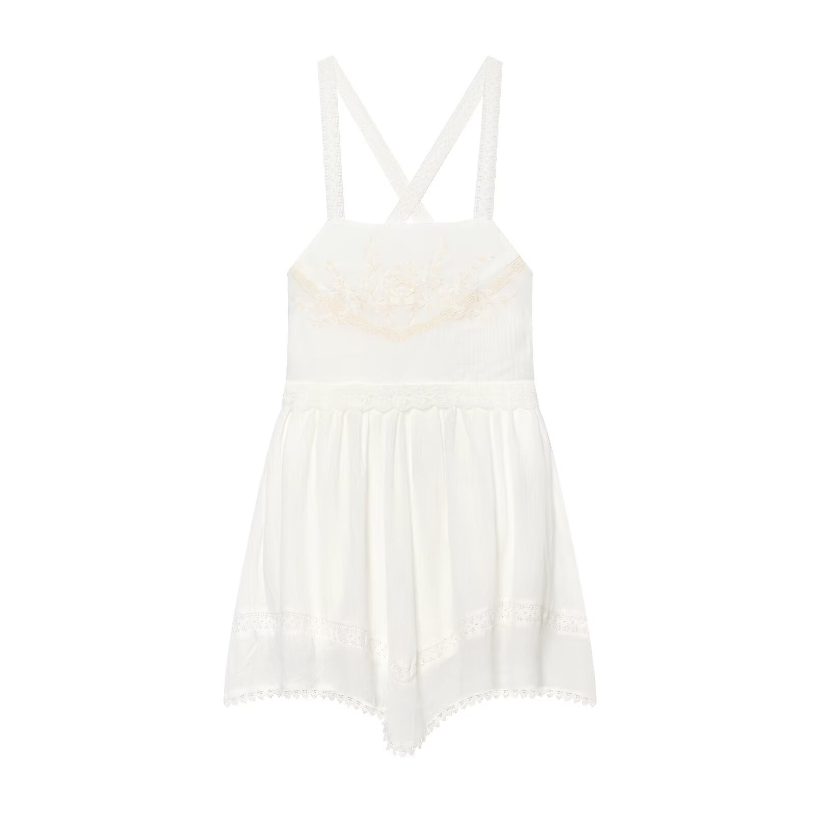 Spicy girl chiffon embroidered mini dress