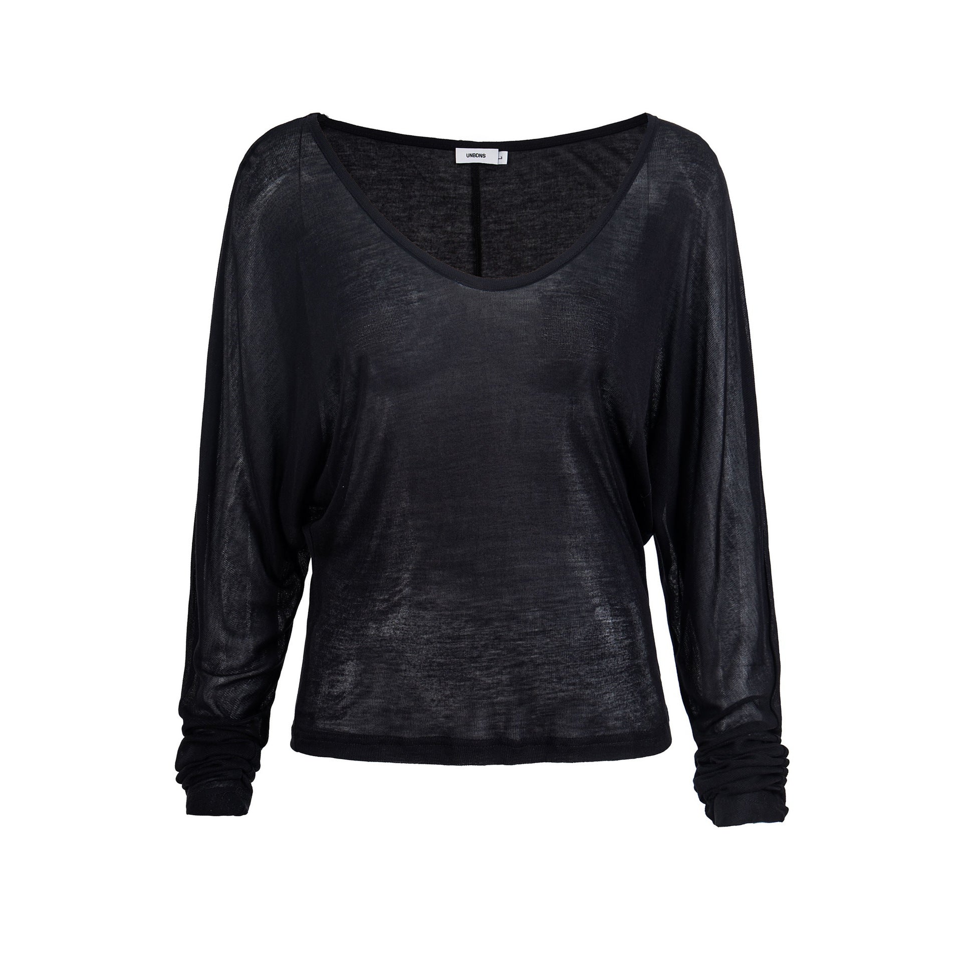 Semi-Transparent Batwing Sleeve Top Loose Slimming Waist-Cinching Sun Protection Shirt for Commuting Outfits