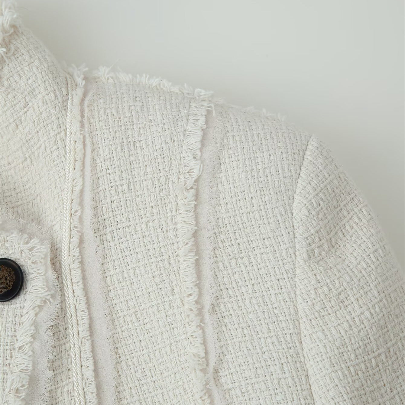 Summer women's white stand up collar jacket