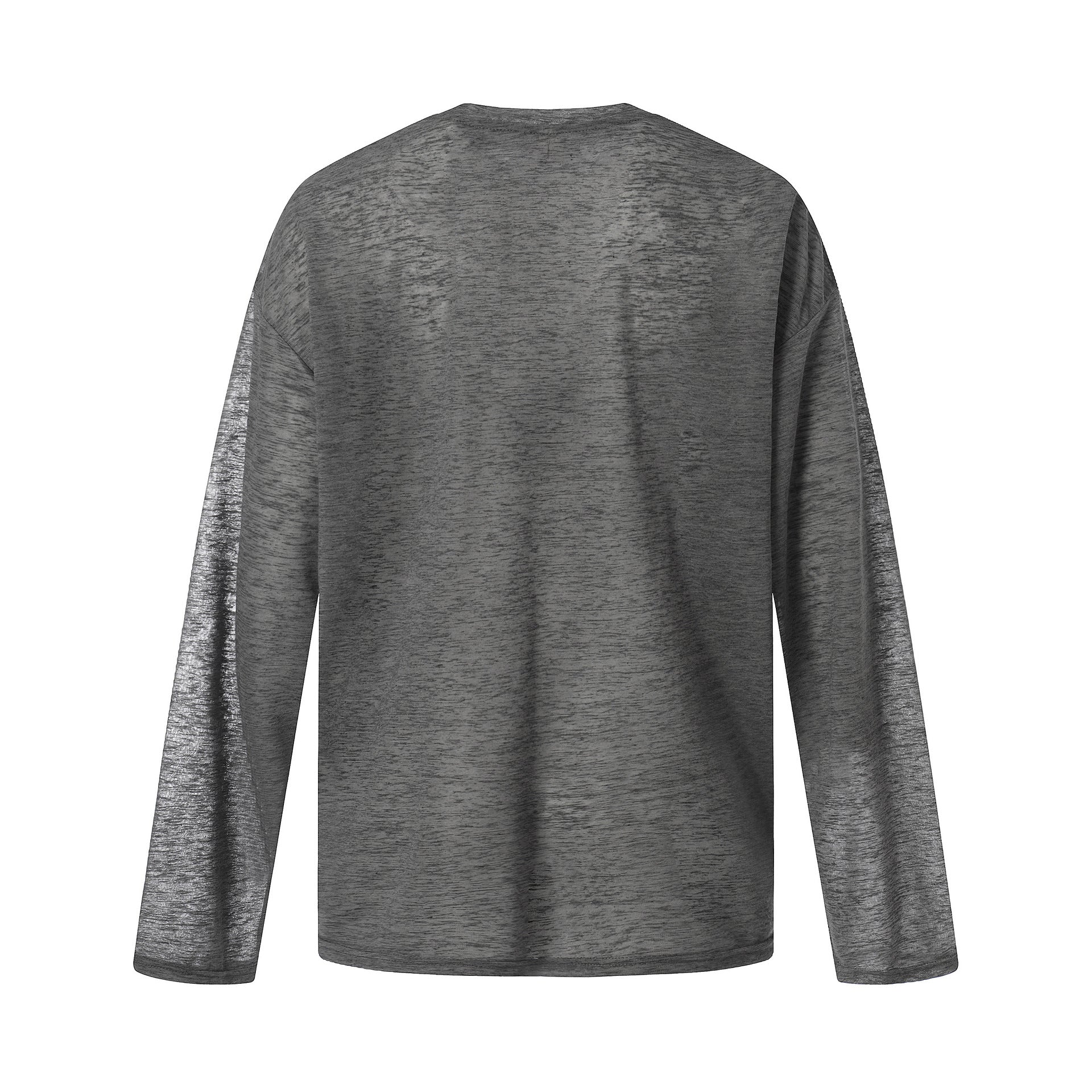 Round Neck Oversized Top  Lightweight Breathable Loose  Versatile Long Sleeve Shirt Trendy