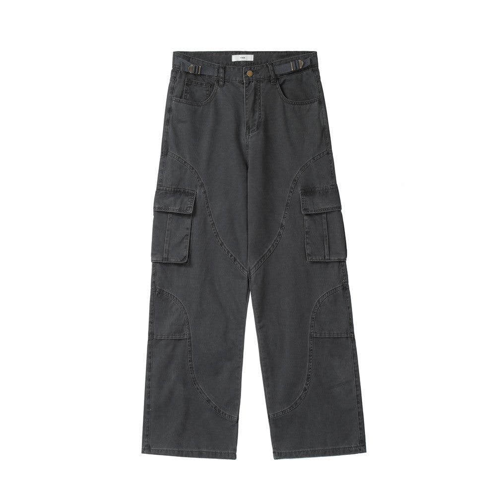 straight wide-leg pants