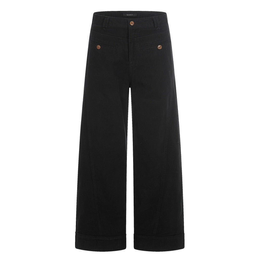 Wide leg casual pants