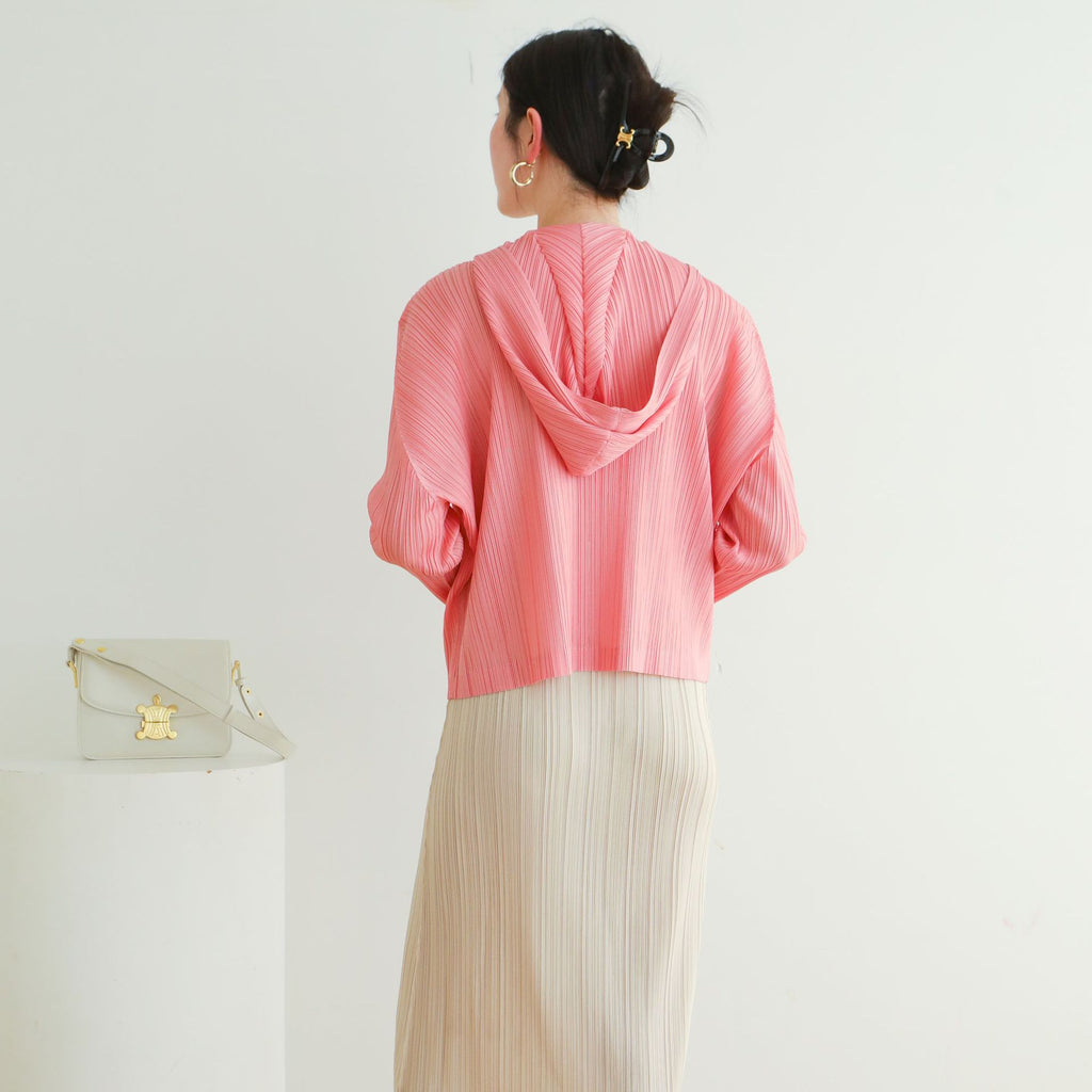 High-end Pleated Fashion Casual Versatile Hooded Sweatshirt