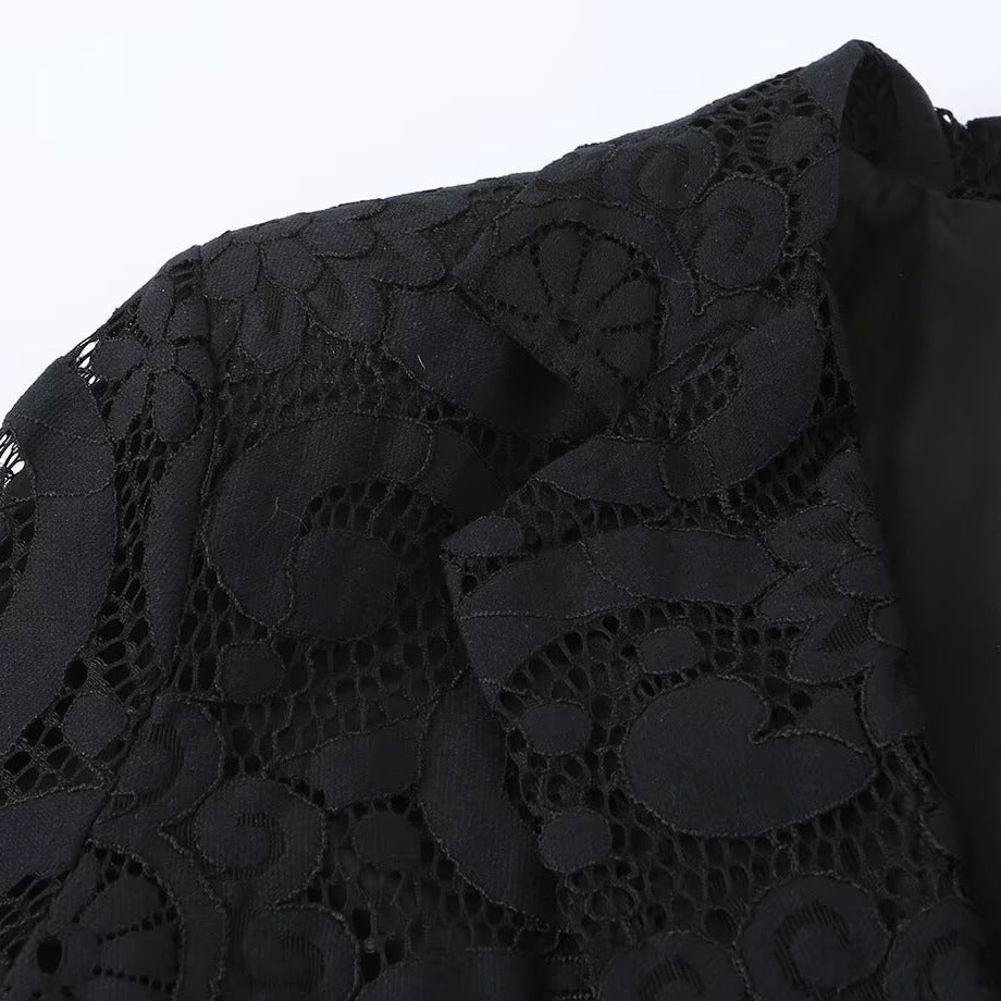 Commuting style elegant lace suit jacket