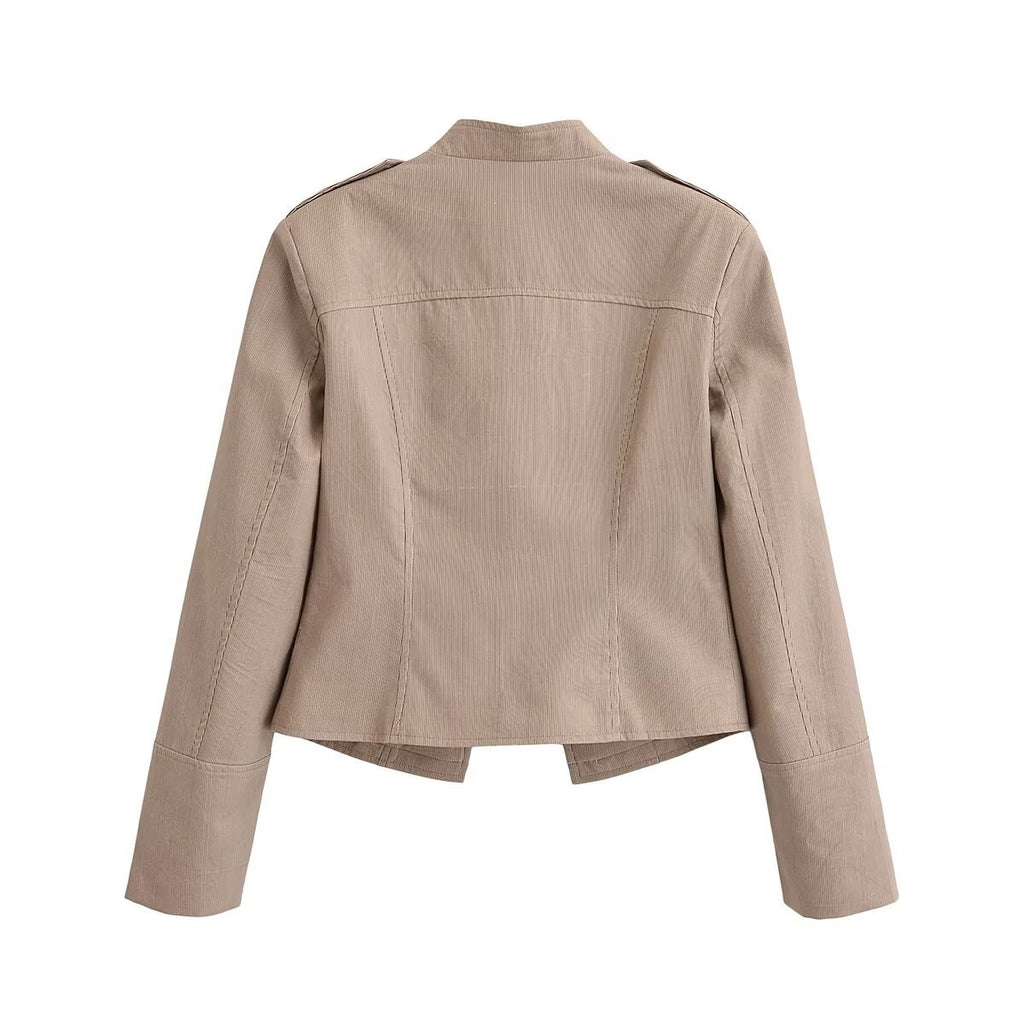 Street button short jacket
