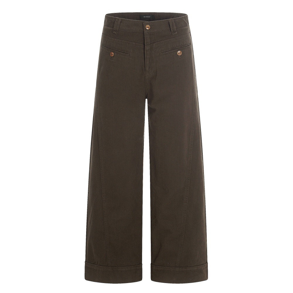 Wide leg casual pants