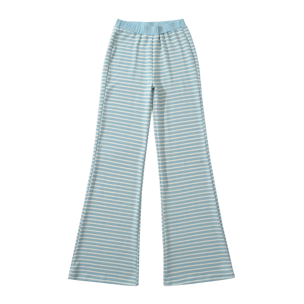 Striped wide leg pants