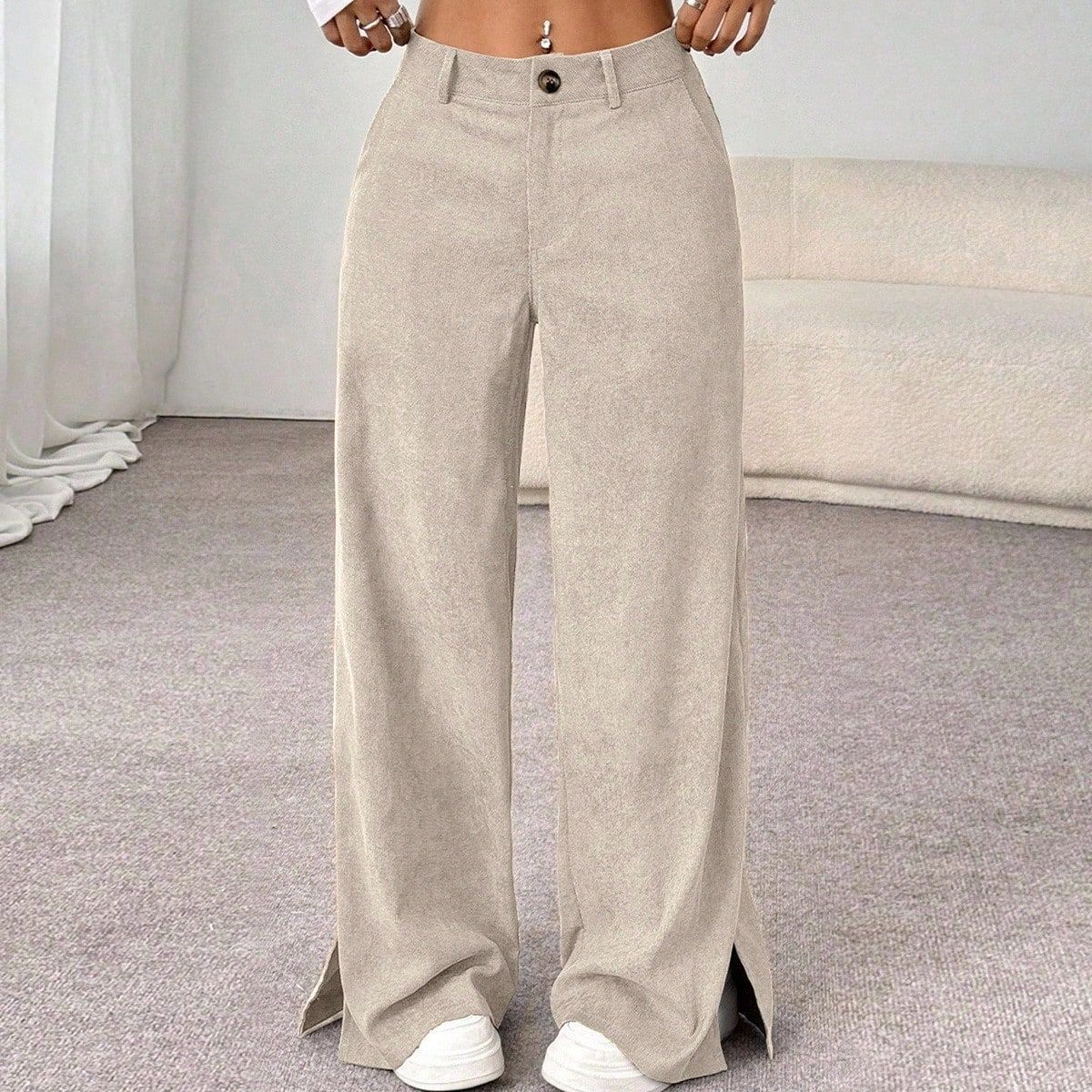 Straight leg wide leg pants