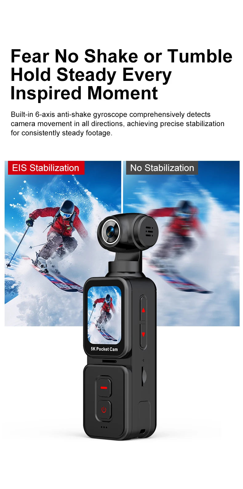 New 24MP 5K Ultra HD Thumb-Sized Action Digital Camera with WiFi 1080p HD CMOS Sensor MicroSD Storage