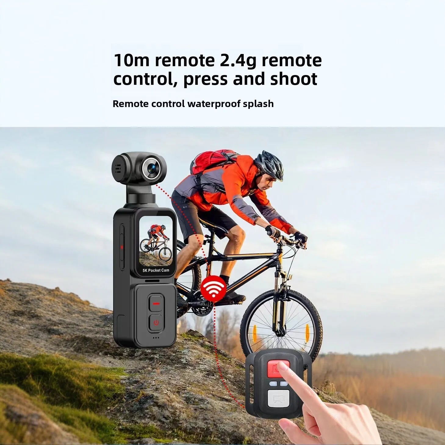 K28 HD 5K Support Sports Camera Outdoor Handheld Digital DV 1.69-inch Screen Rotating Lens Display TF Card