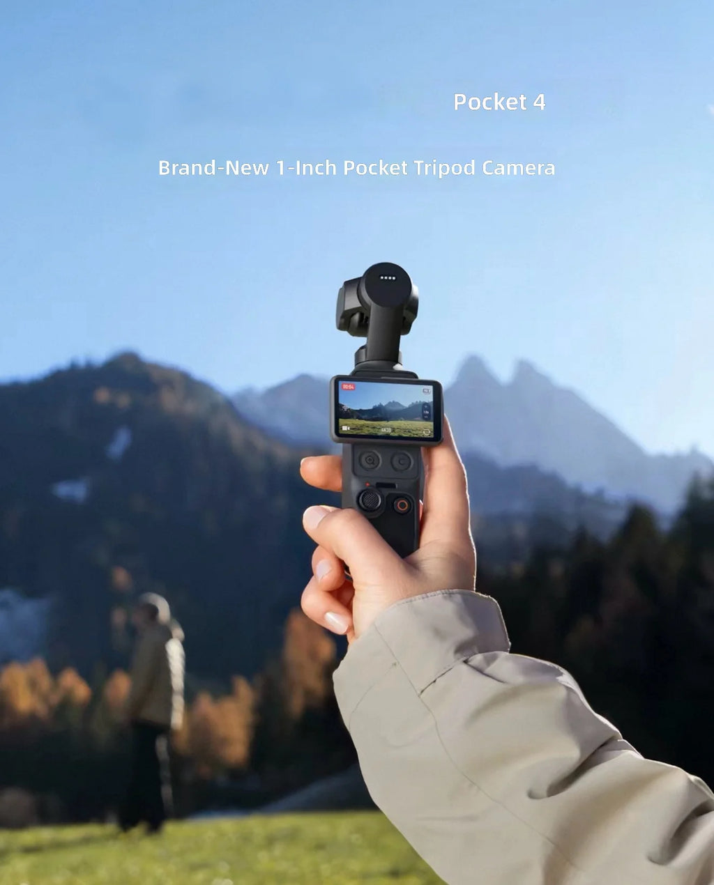 Pocket 4 Handheld 3-Axis Gimbal Camera 4K 240fps 37MP Photos 10-bit D-Log ActiveTrack 7.0 for Vlogging & Action Shooting