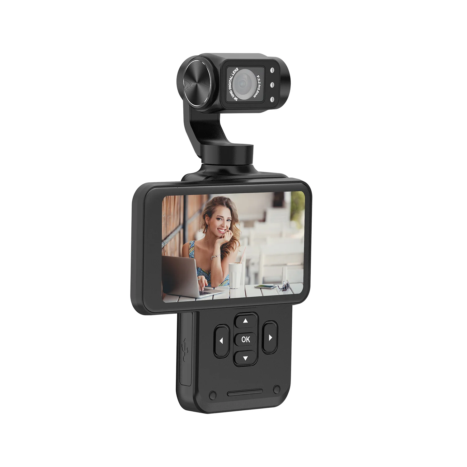 Winait Super 5k Wifi Mini Portable Pocket Digital Video Camera With 3.5'' IPS Screen and Anti Shake