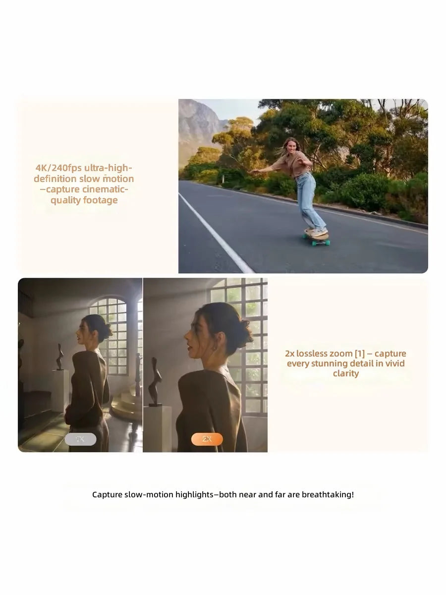 Pocket 4 Handheld 3-Axis Gimbal Camera 4K 240fps 37MP Photos 10-bit D-Log ActiveTrack 7.0 for Vlogging & Action Shooting