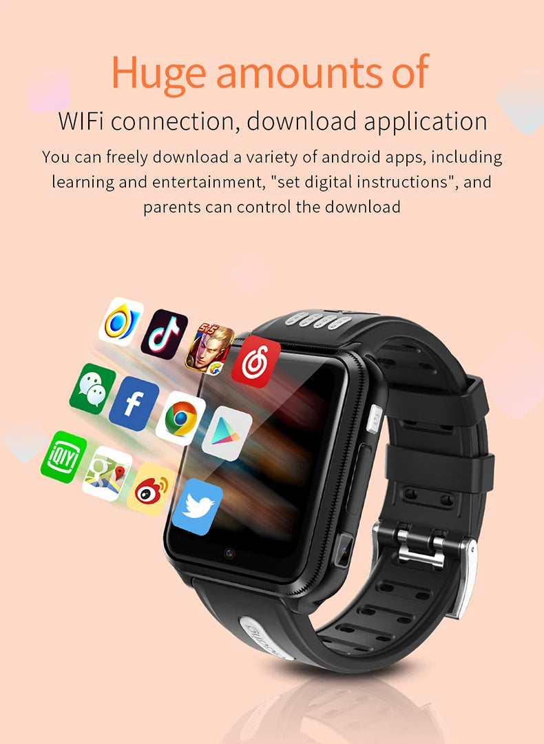 Kids 4G Smart Watch Phone – GPS Location, Video Calls & SIM Card