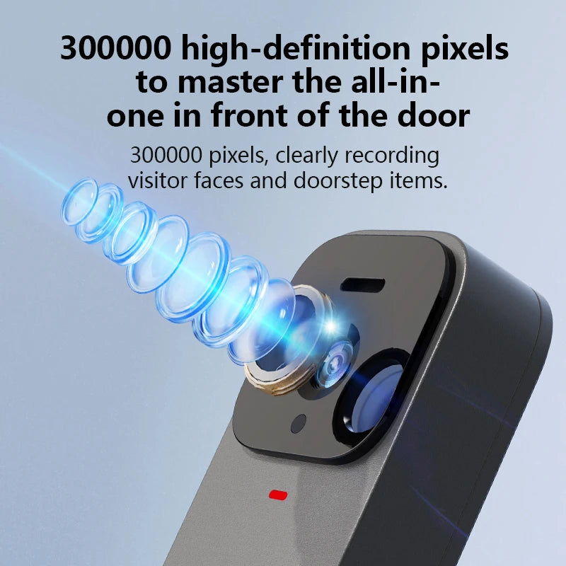 X7 Smart Video Doorbell 4.3 Inch Screen Cat's Eye Design Battery Powered Security Doorbell Camera WiFi Photo Taking Capability