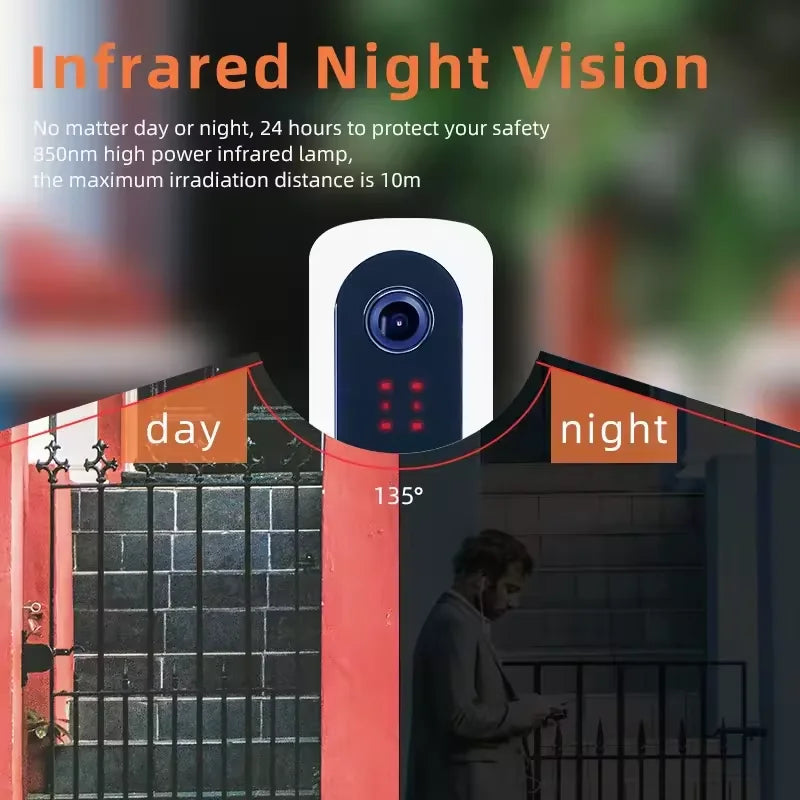 Tuya Battery Powered Wireless Ring Doorbell Waterproof 1080P WIFI Remote Video 2MP Doorbell Camera Kit
