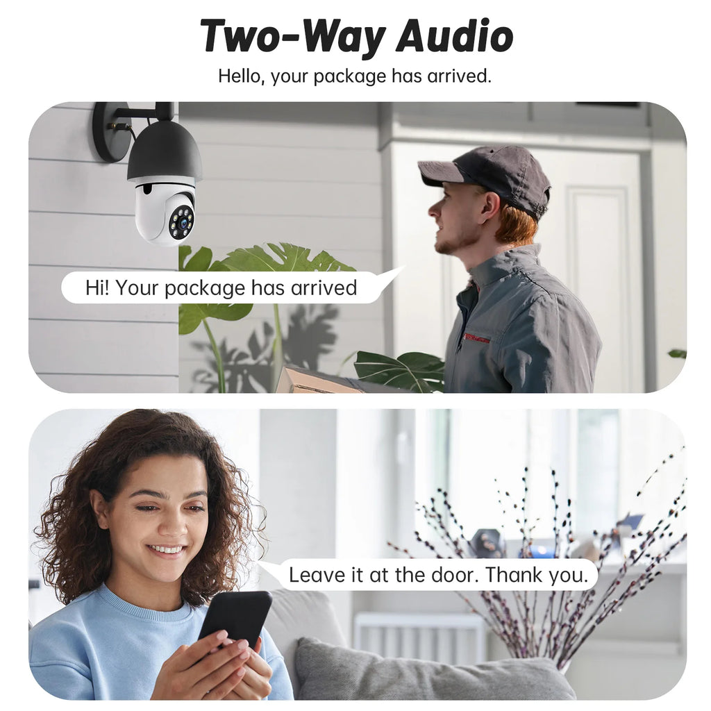 WESECUU WiFi Indoor E27 Network Security Camera 2K Light Bulb Colorful Smart Home  Full HD IP Camera 2pcs Set Camera