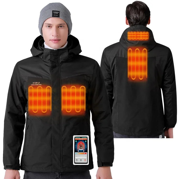 Men's Battery Heated Jacket – 3 Heat Levels, Lightweight Winter Coat