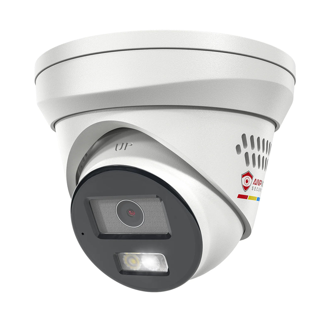 Anpviz 4K Turret IP Security Camera US Stock  Active Deterrence Two-Way Audio 100ft Full Color Night Vision IP67 Metal Outdoor