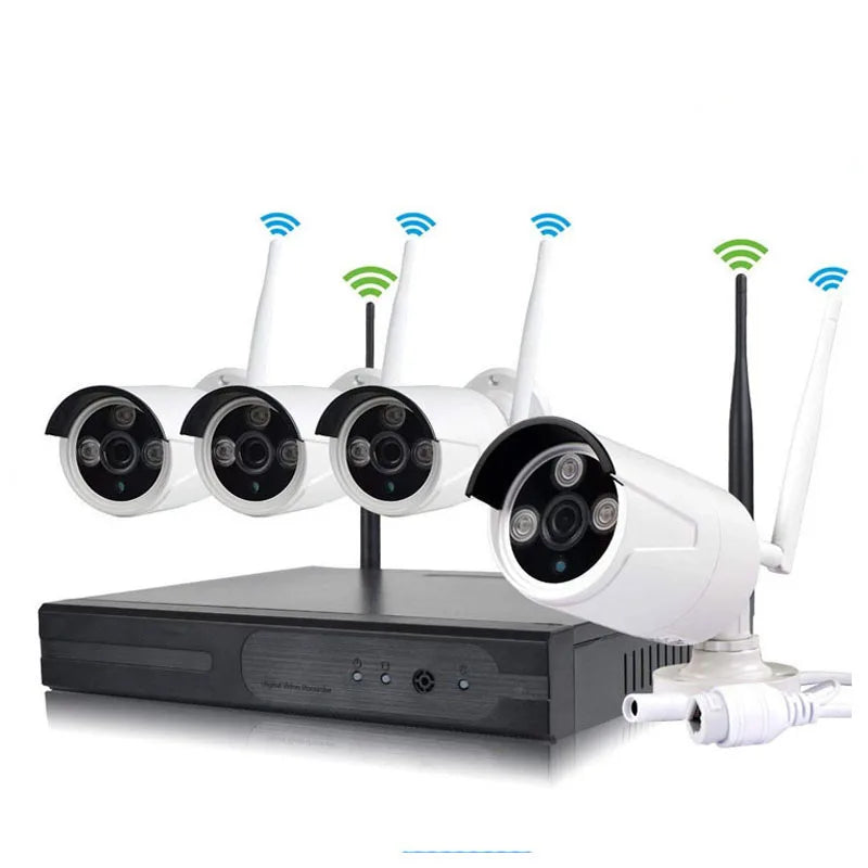 1080P 2.0mp 4 Channel Wifi Waterproof  Camera Kits Home CCTV HD 4ch Wireless Security Camera System Set