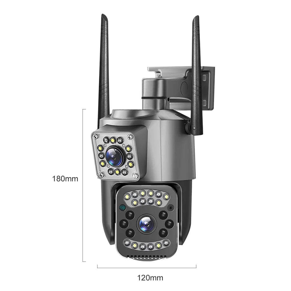 Smart Home Wireless WiFi Dual Lens Indoor Outdoor Security Camera 4MP V380 Pro WiFi IP PTZ Bullet CCTV Network Camera