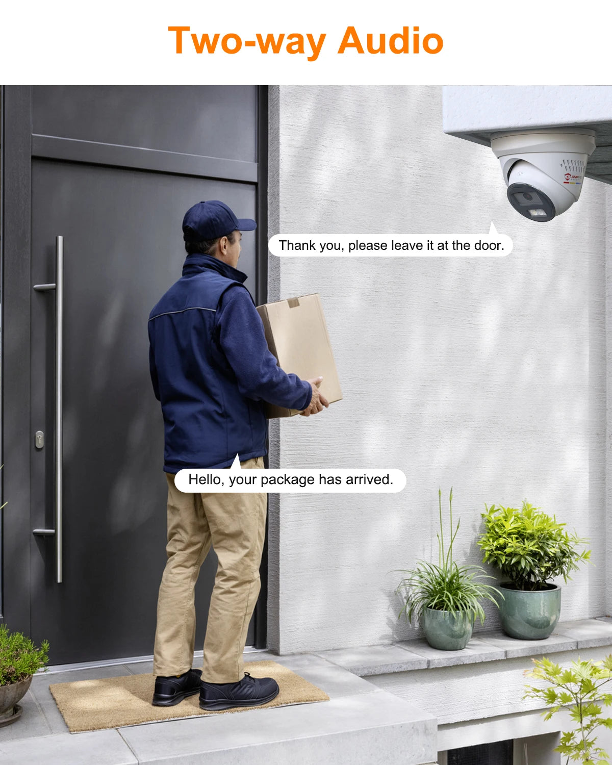 Anpviz 4K Turret IP Security Camera US Stock  Active Deterrence Two-Way Audio 100ft Full Color Night Vision IP67 Metal Outdoor