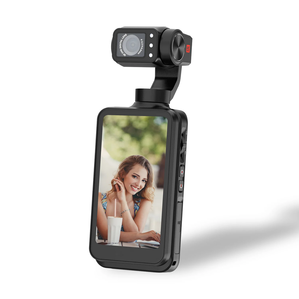 Winait Super 5k Mini Portable Digital Video Camera with 3.5'' IPS Screen Anti-Shake Recording Function-CMOS Imaging Sensor