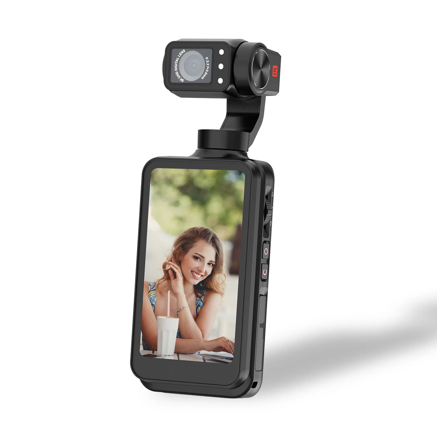 Winait Super 5k Mini Portable Digital Video Camera with 3.5'' IPS Screen Anti-Shake Recording Function-CMOS Imaging Sensor
