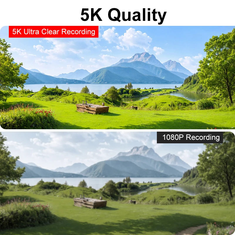 2026 Best Pocket Handheld Action Camera, 270. Rotatable 5K HD WiFi Enabled Pocket Camcorder for Filming Travel Vlog Video