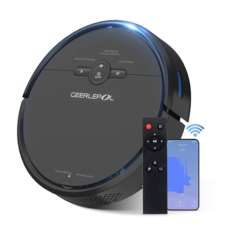 Robot Vacuum Cleaner with Mop – Self-Charging, Strong Suction, 4400mAh
