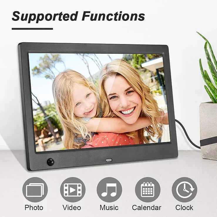 15" HD Digital Photo Frame – Full-View Display with Video, Music & Alarm Clock