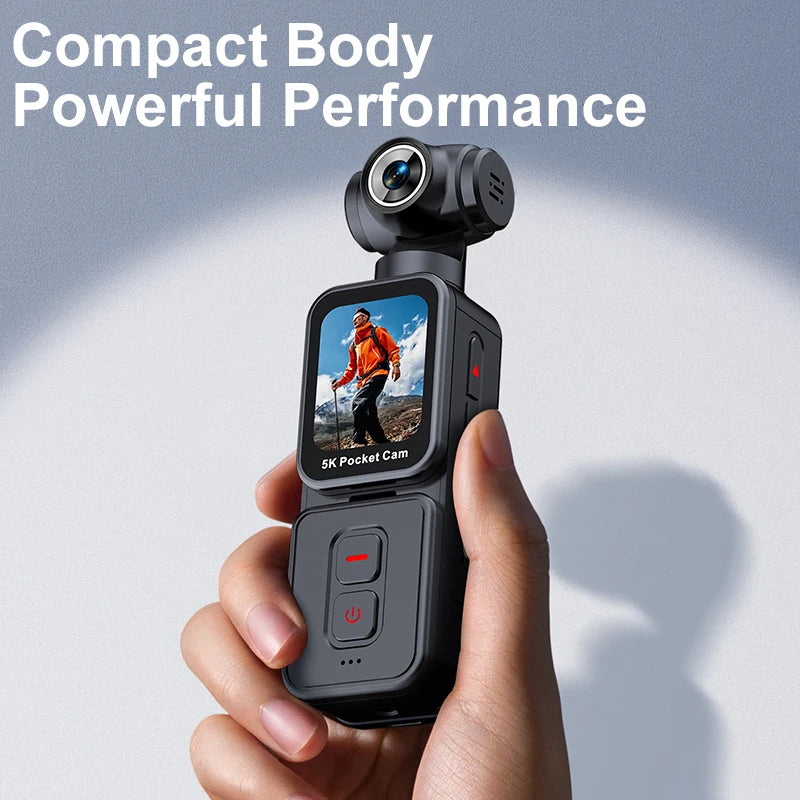 New 5K Ultra HD Thumb-sized Action Digital Camera Face Recogition Tracking 270 Degrees Rotate Lens Wifi Sport Motion Cameras