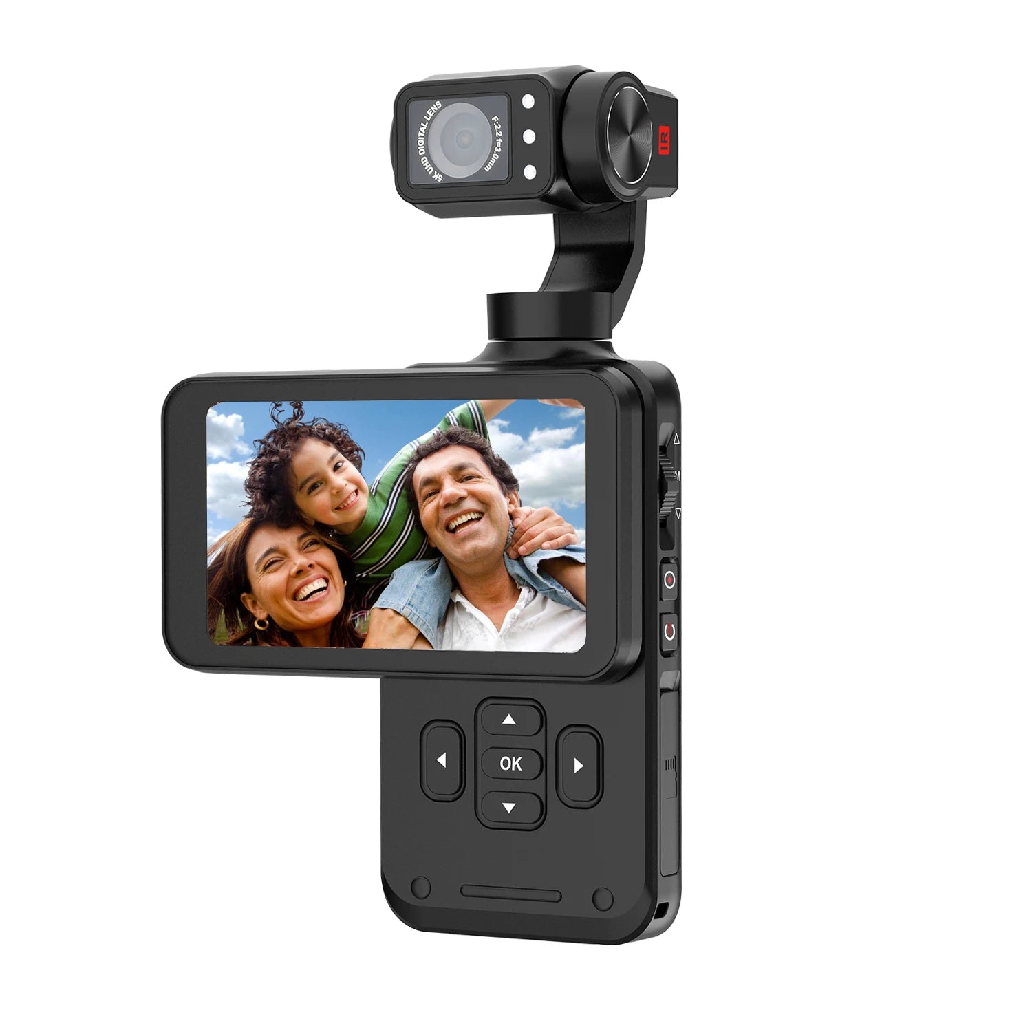 Winait Super 5k Mini Portable Digital Video Camera with 3.5'' IPS Screen Anti-Shake Recording Function-CMOS Imaging Sensor