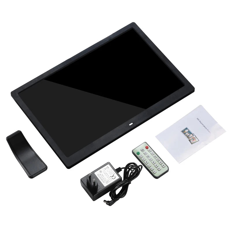 15" HD Digital Photo Frame – Full-View Display with Video, Music & Alarm Clock